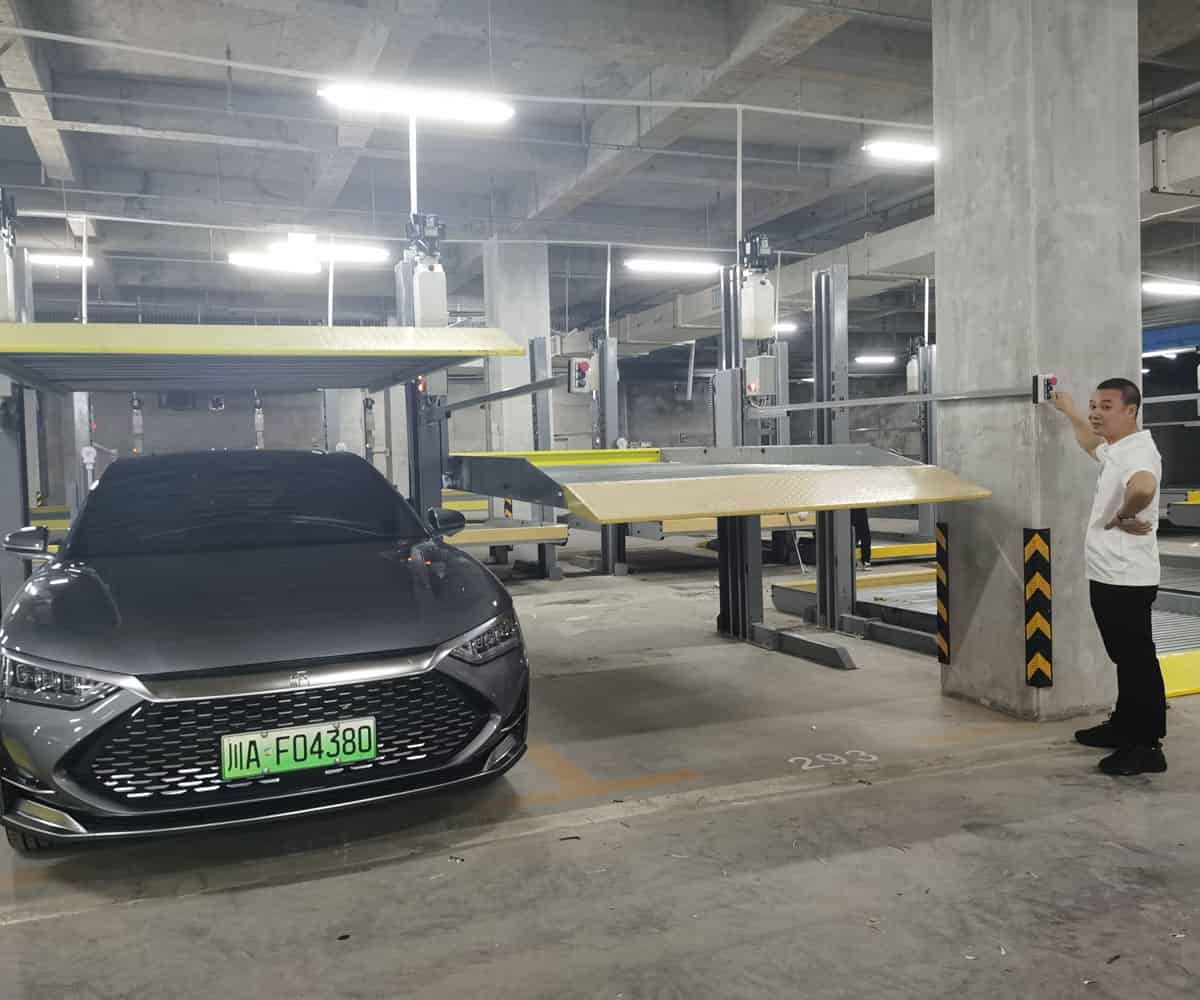 隆回縣兩層機械停車拆除